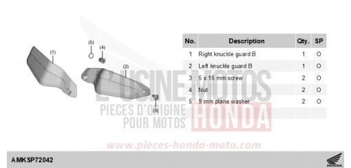 KIT,KNUCKLE GUARD EXTENSION *NH1* ADV750S de 2025